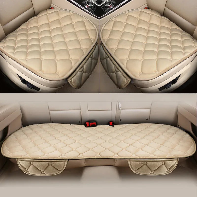 Car Seat Covers Warm Seats Cushion Protector Plush Seat Cover Autumn Winter Universal For Sedan Hatchback SUV Seat Mats