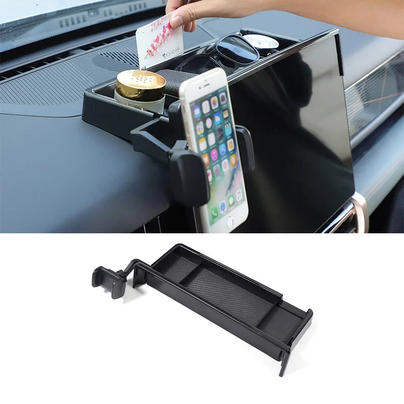 For Chery iCAR 03 Jaecoo 6 J6 2024-2025 Car Center Navigation screen rear Storage Box With phone holder Accessory
