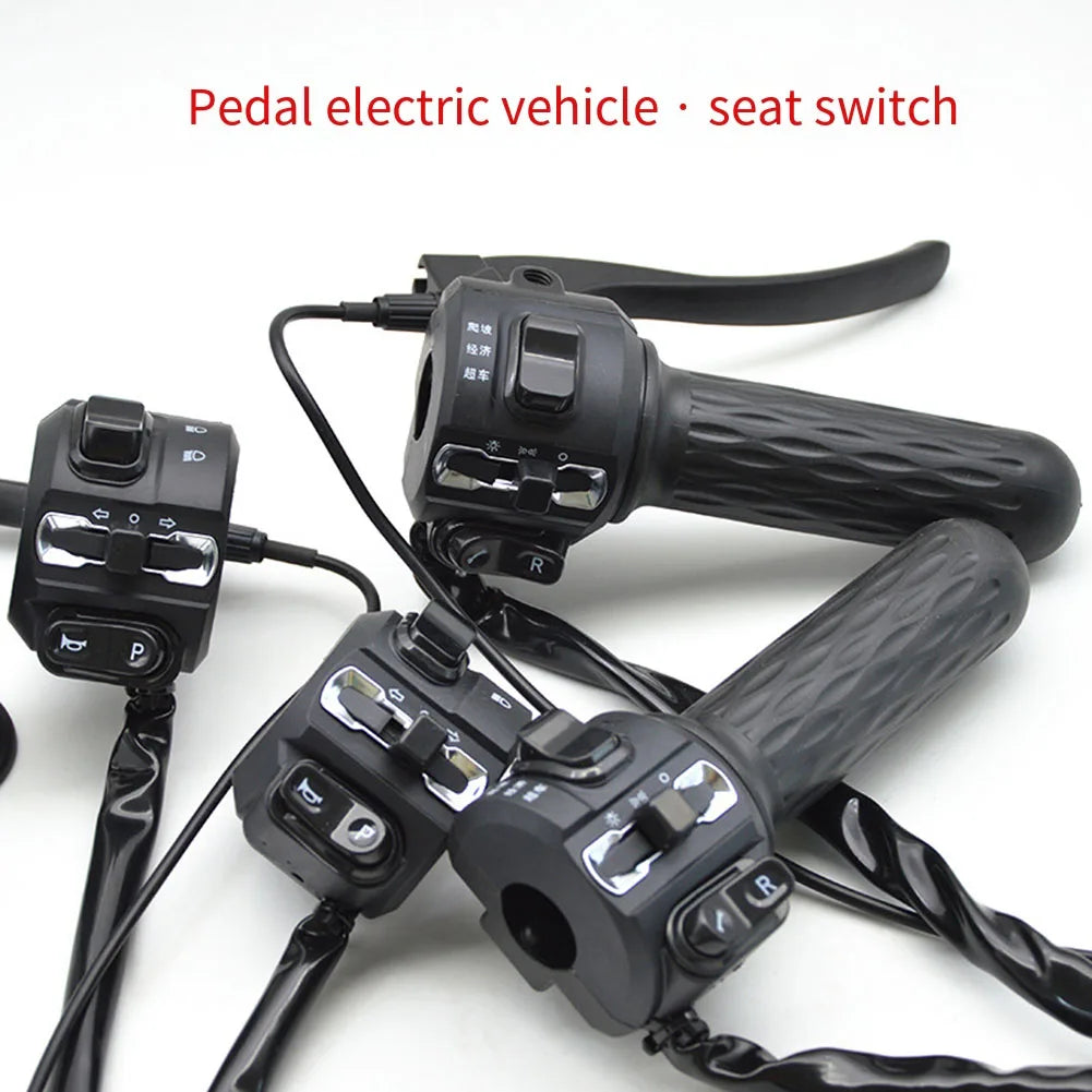 E-bike Electric Vehicles Throttle Switch-Horn Headlights Turn Signals Electric Bicycle Spin Handle Disc Brake Split Spin Handle