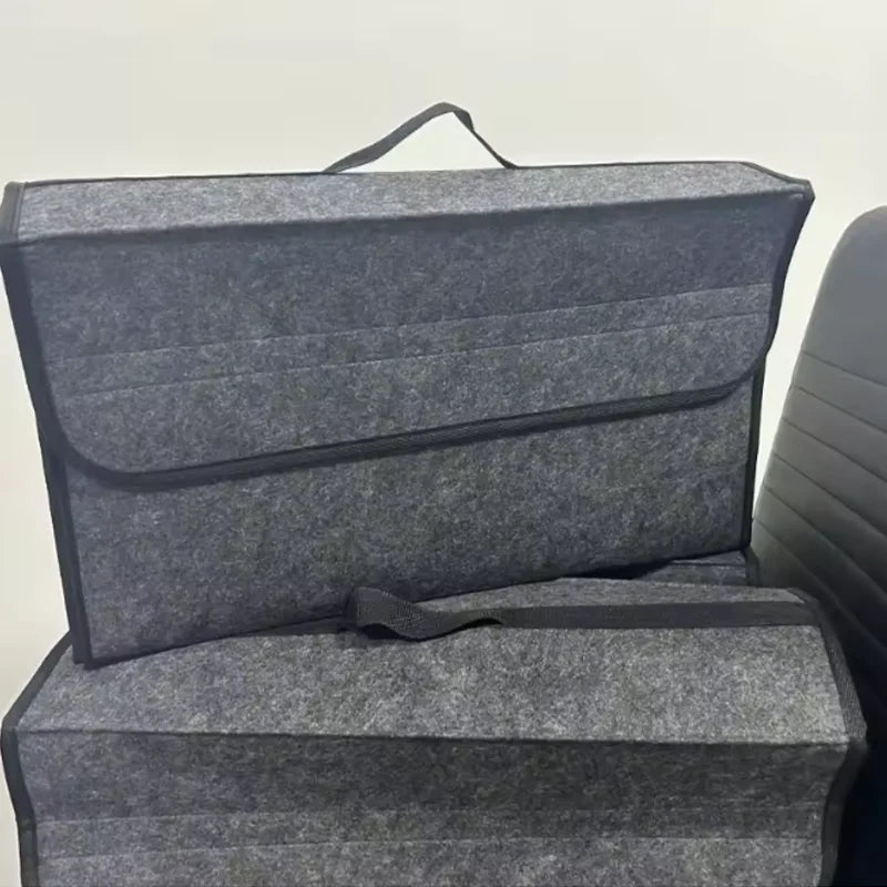 Car Accessories Felt Storage Box Large Anti Slip Compartment Boot Storage Organizer Tool Car Storage Bag Organizer in the car