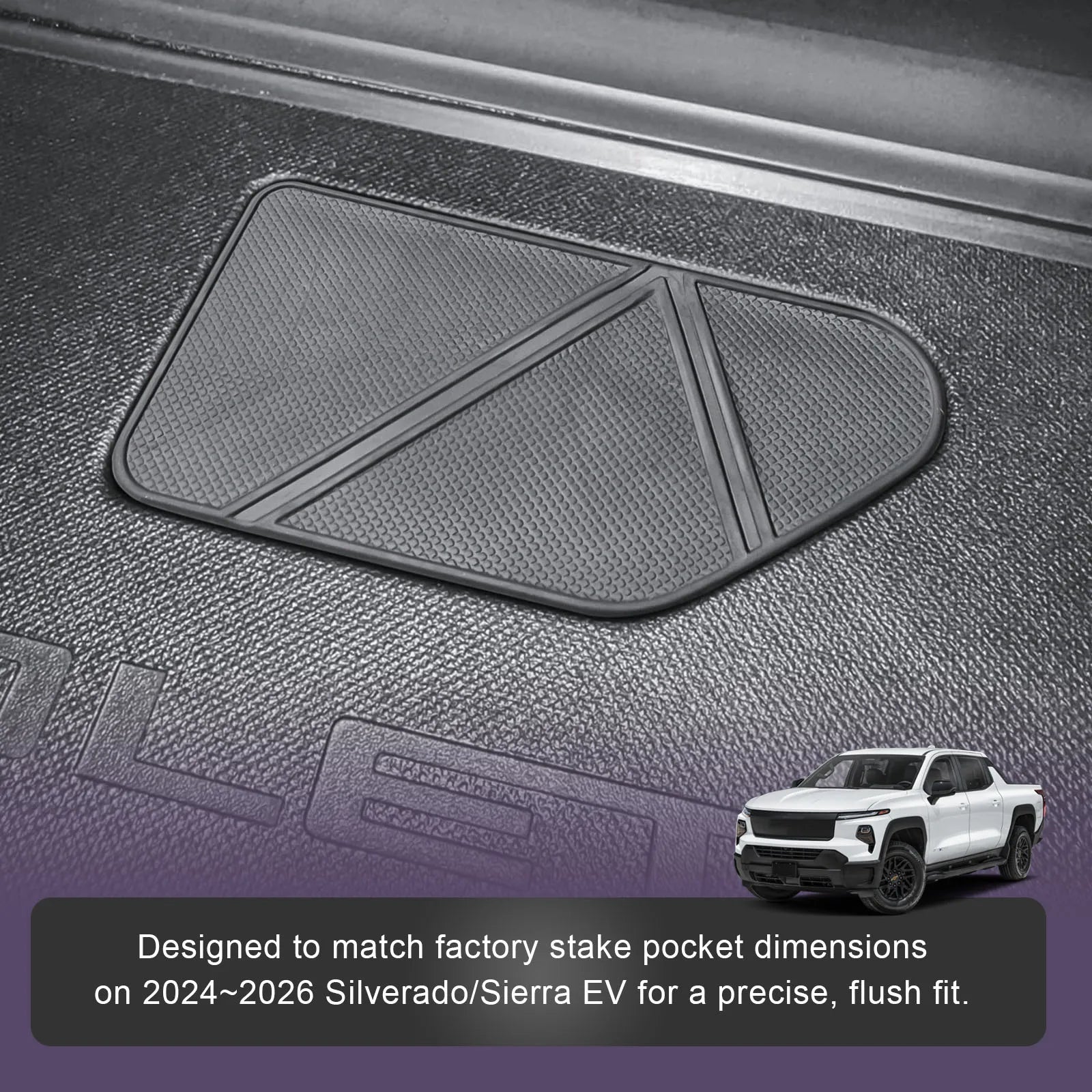 Bed Rail Stake Pocket Covers For Chevrolet Silverado EV 2024-2026 /GMC Sierra EV 2026 2025 2024 Truck Bed Rail Hole Plugs Cover