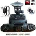 4 Channels Dash Cam 360°Panorama Front/Back/Left/Right 4*1080P Camers WiFi WDR 8 Infrared Light Night Vision 24H Parking Monitor