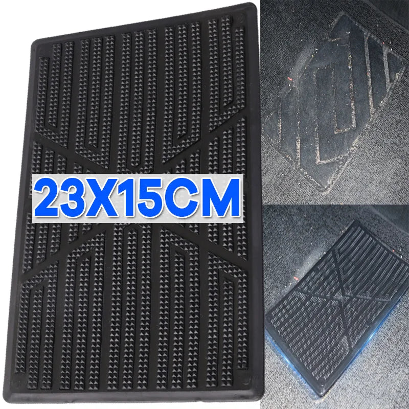 Car Main Drivers Foot Mat Universal Car Floor Mat Anti-skid Carpet Sticker Anti-skid Wear-resistant PVC Material Pedal 23×15cm
