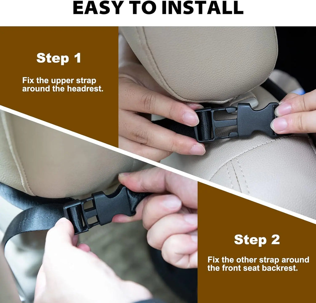 2 Piece Truck Gun Rack, Folding Car Seatback Gun Rack, Adjustable Truck Backseat Gun Storage Bag, Fits Most Vehicles/SUV/Pickups