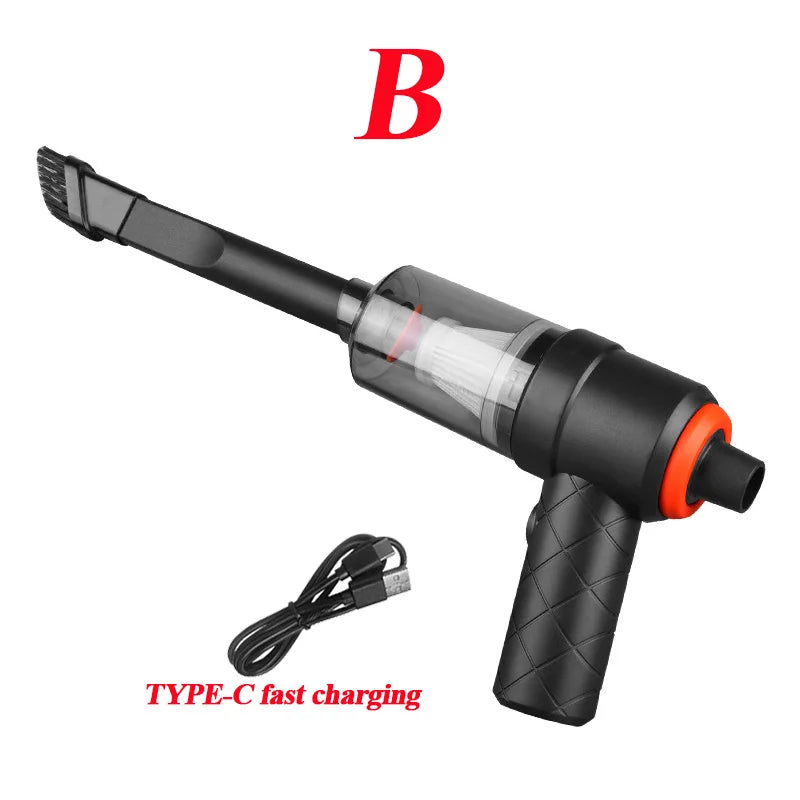 Wireless Car Vacuum Cleaner USB Charging 1200mAh Portable Cleaning Appliance Mini Wet and Dry Blow Vacuum Cleaner Household