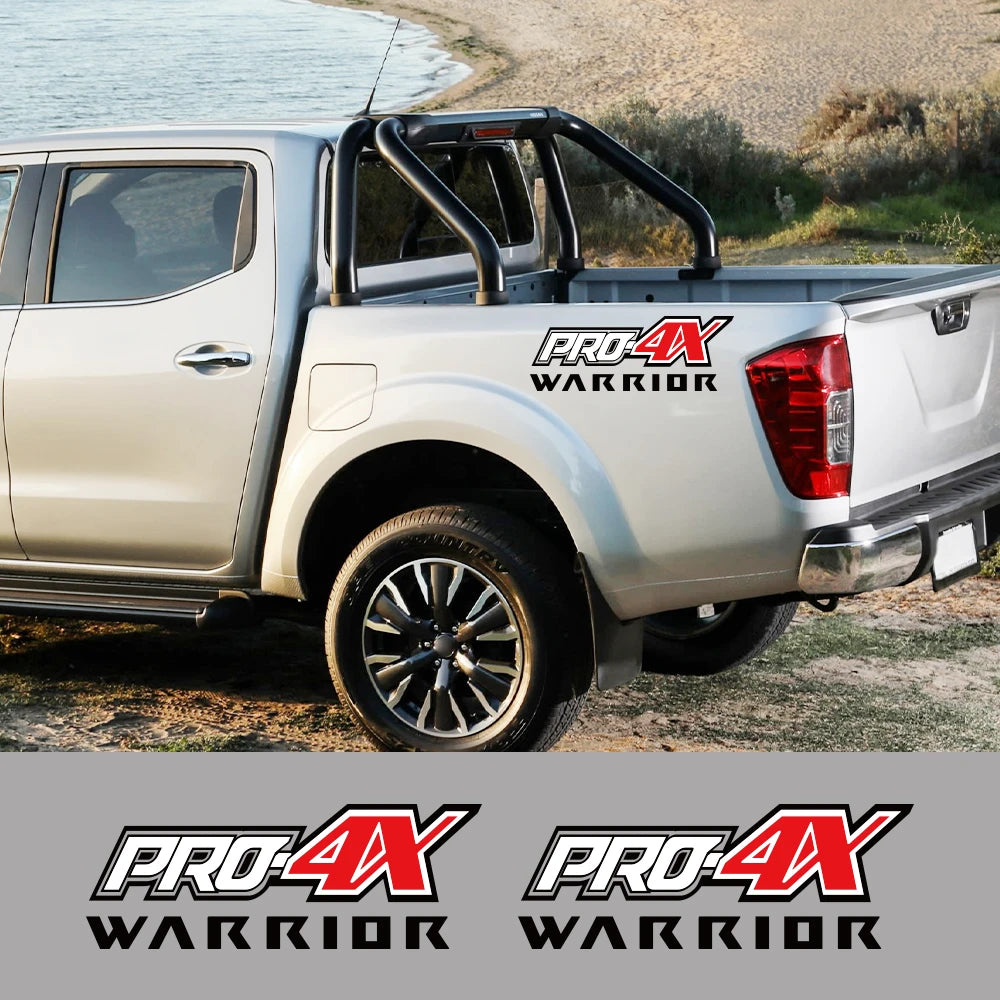Pickup Rear Bed Side Decals Truck Graphic Pro 4X Car Vinyl Decor Sticker Cover Auto Accessories For Nissan Navara Warrior SL ST