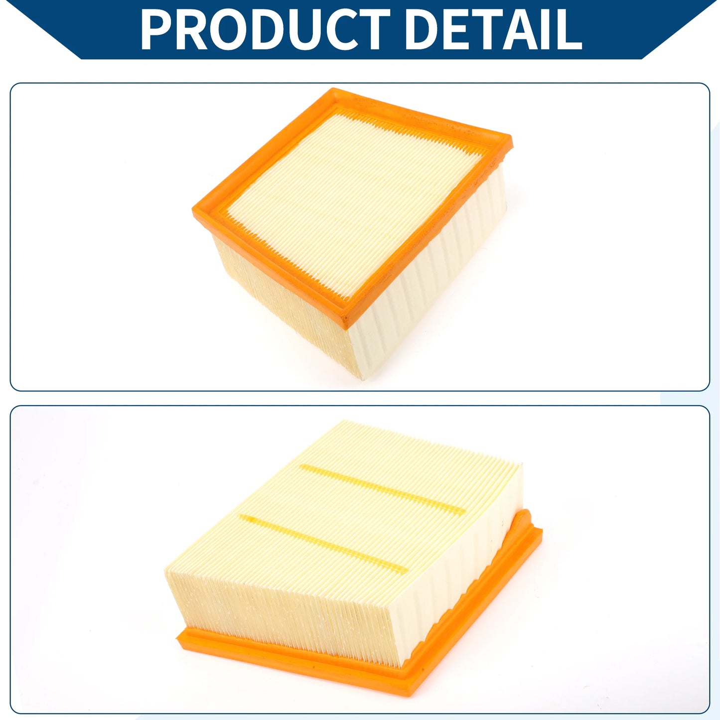 X Autohaux Car Engine Air Filter No.8V219601AA for Ford Fiesta Mk7 1.25L 1.4L 1.6L Long Life Filter Element Air Cleaner 1 Pcs