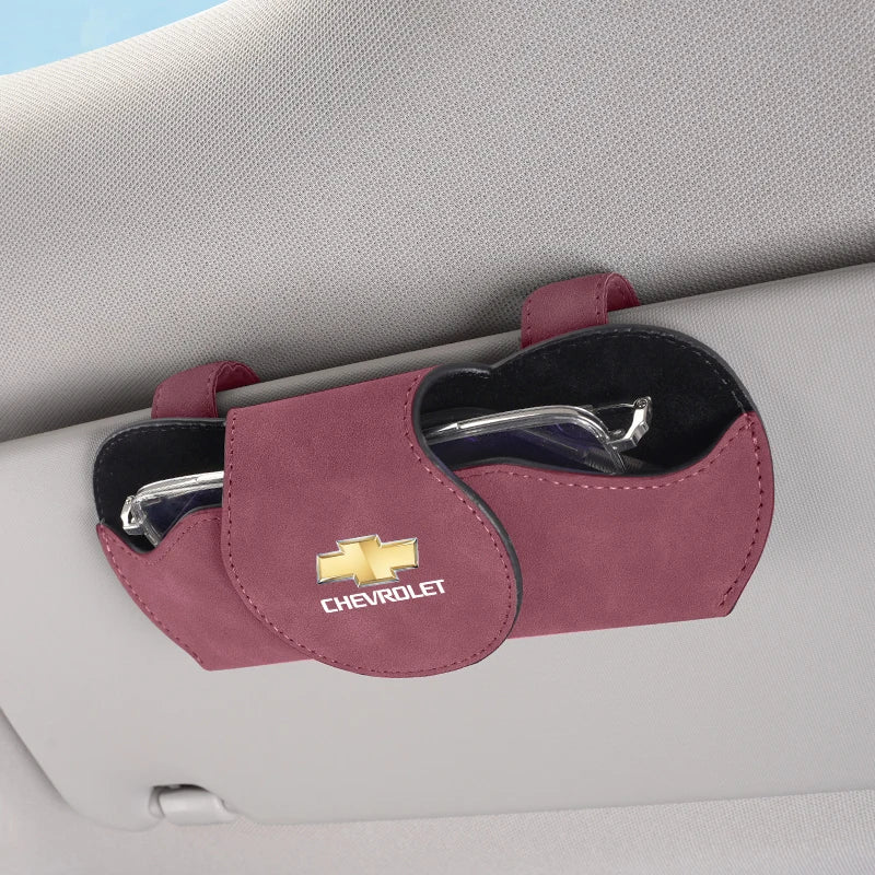 Car Sun Visor Glasses Storage Box Accessories For Chevrolet Equinox Trailblazer Bolt Spark Tahoe Z71 Aveo Impala Lacetti Malibu