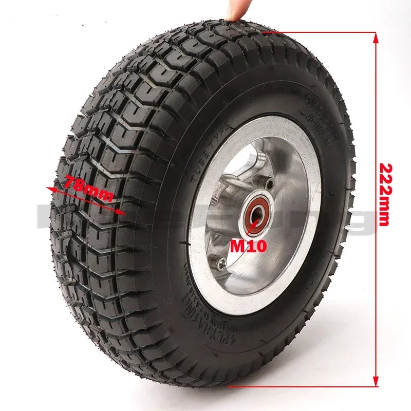 Rueda de 9 pulgadas, neumáticos 9x3.50-4, cámara interior y llanta, combo para scooter de gasolina, patineta, bicicleta de bolsillo, triciclo eléctrico