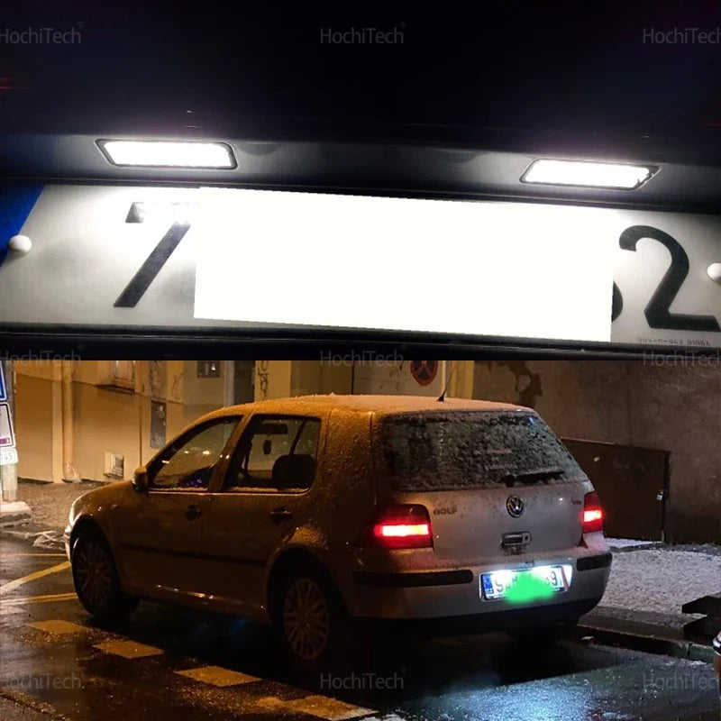 For VW Passat B5 CC Eos Golf MK4 MK5 6 7 MK7 Polo Superb Seat Leon Altea Durable White Canbus Rear License Plate Tag Light LED