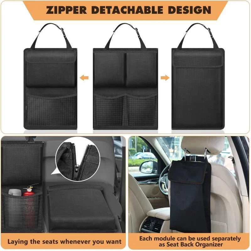 Car Trunk Organizer Backseat Storage Bag High Capacity Multi-use Oxford Cloth Car Seat Back Organizers Interior Accessories