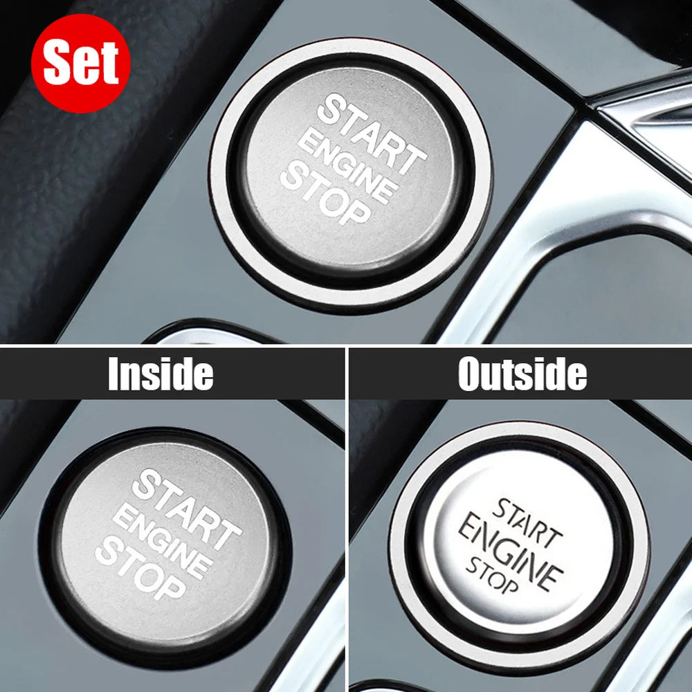 Interior Accessories For VW Arteon CC Passat B8 Golf 7 Magotan Jetta T-Roc Car Engine Start Stop Button Ring Ignition Cover Trim