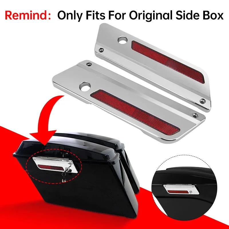Motorcycle Accessories Saddlebag Latch Cover ABS For Harley Touring Electra Street Glide Road King FLH FLT FLHR FLTR 1993-2013