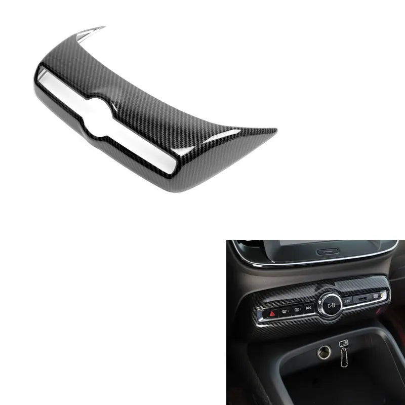 For Volvo XC40 C40 car interior decoration with ABS car accessories, carbon fiber texture, black gloss