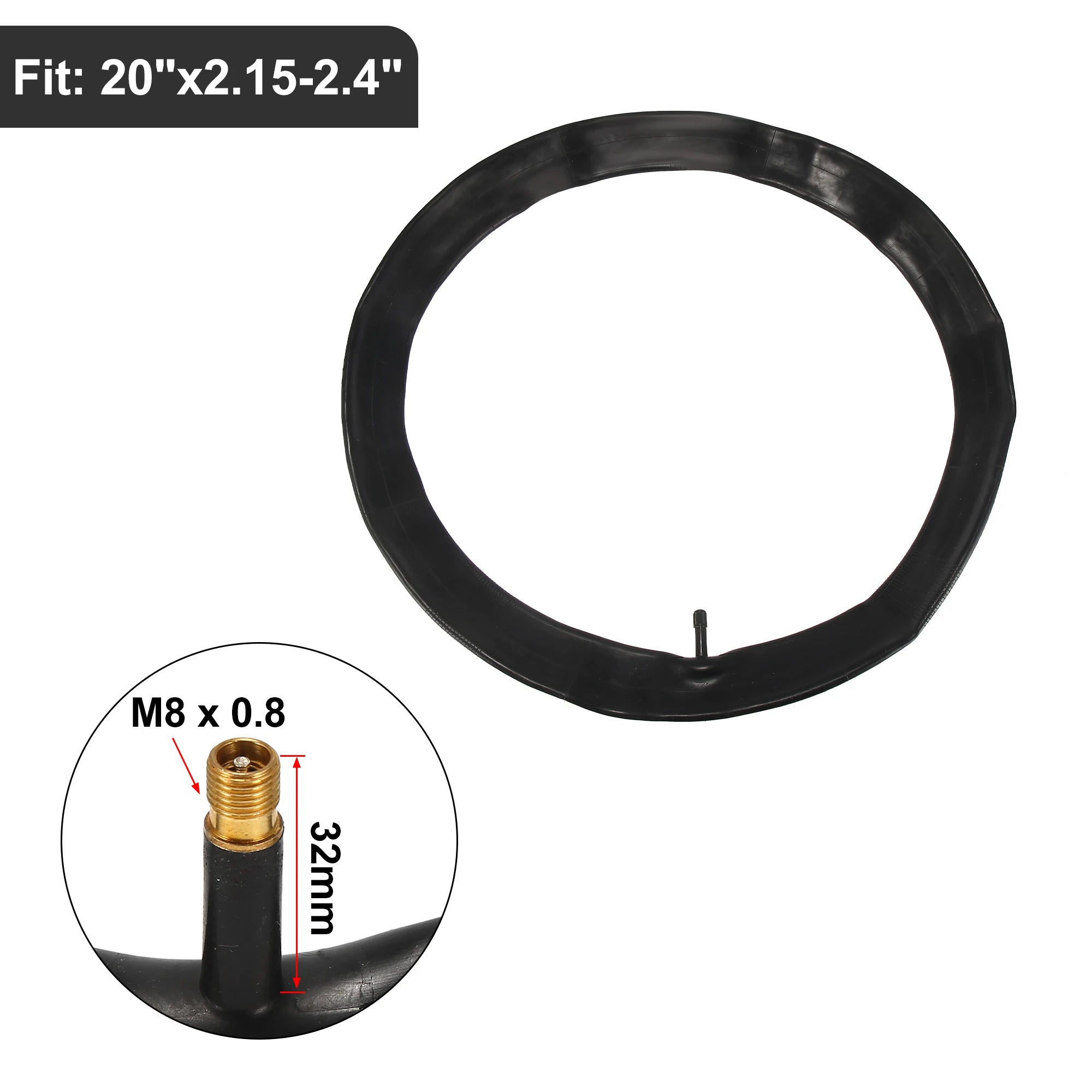 X Autohaux Bicycle Inner Tires 14/16/18/20/22/24/26 inch Schrader Tyres 1.75/2.125'' width Bike Cycling Tire Rubber Tube for MTB