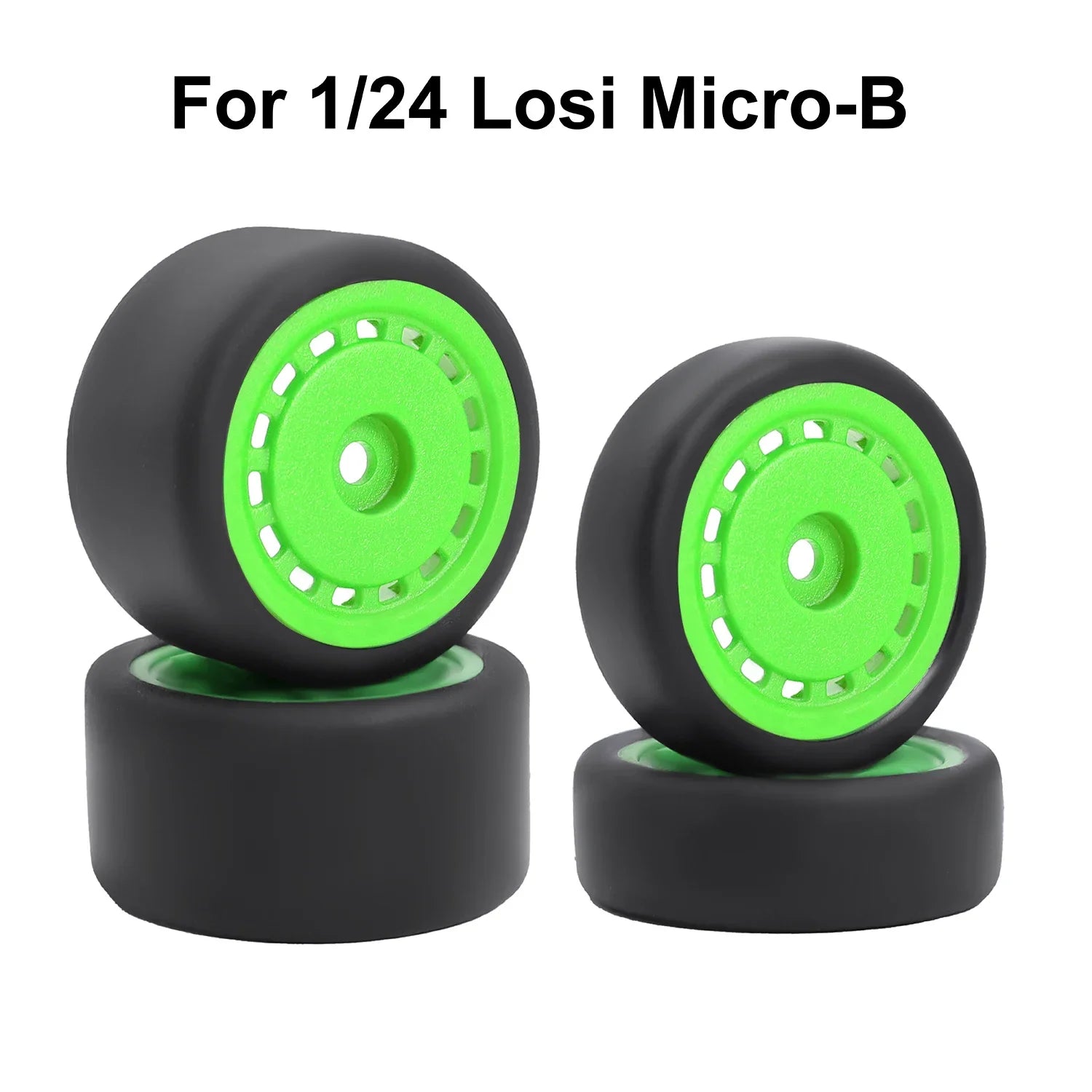 For 1/24 LOSI Micro-B On-Road Drift Racing Wheel Rims Hub with Tires Pre-mounted Pin For 1/28 Losi Micro-T WLtoys 244016