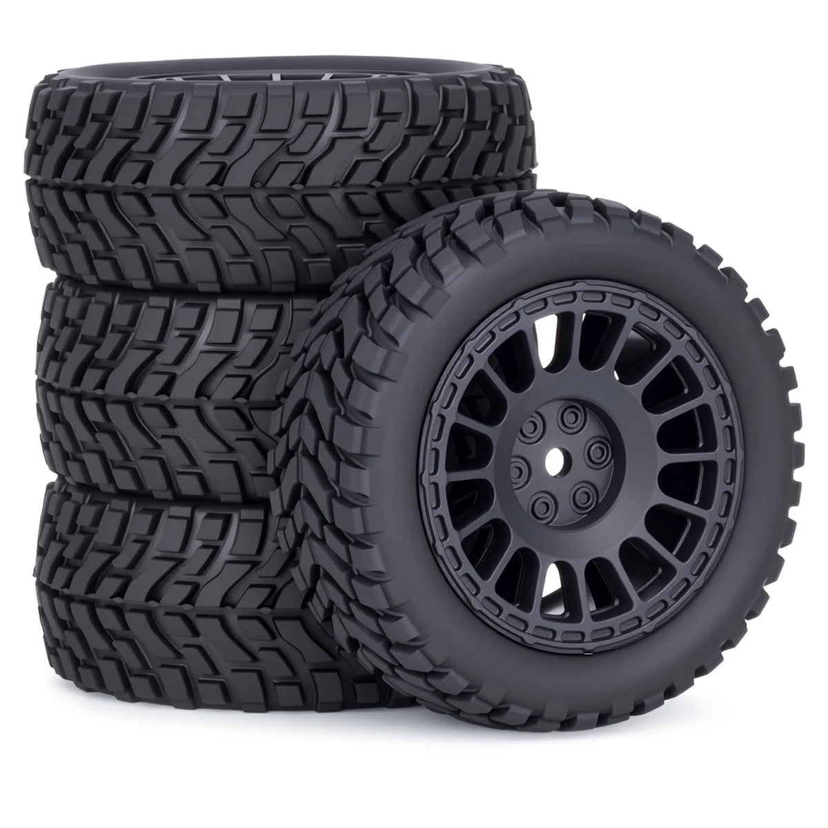 4Pcs 1.9inch Off Road Buggy Rubber Tires Wheel 75*31mm for Wltoys 144001 1/12 1/14 1/10 SCX10 TRX4 Tamiya RC Car Upgrades Parts