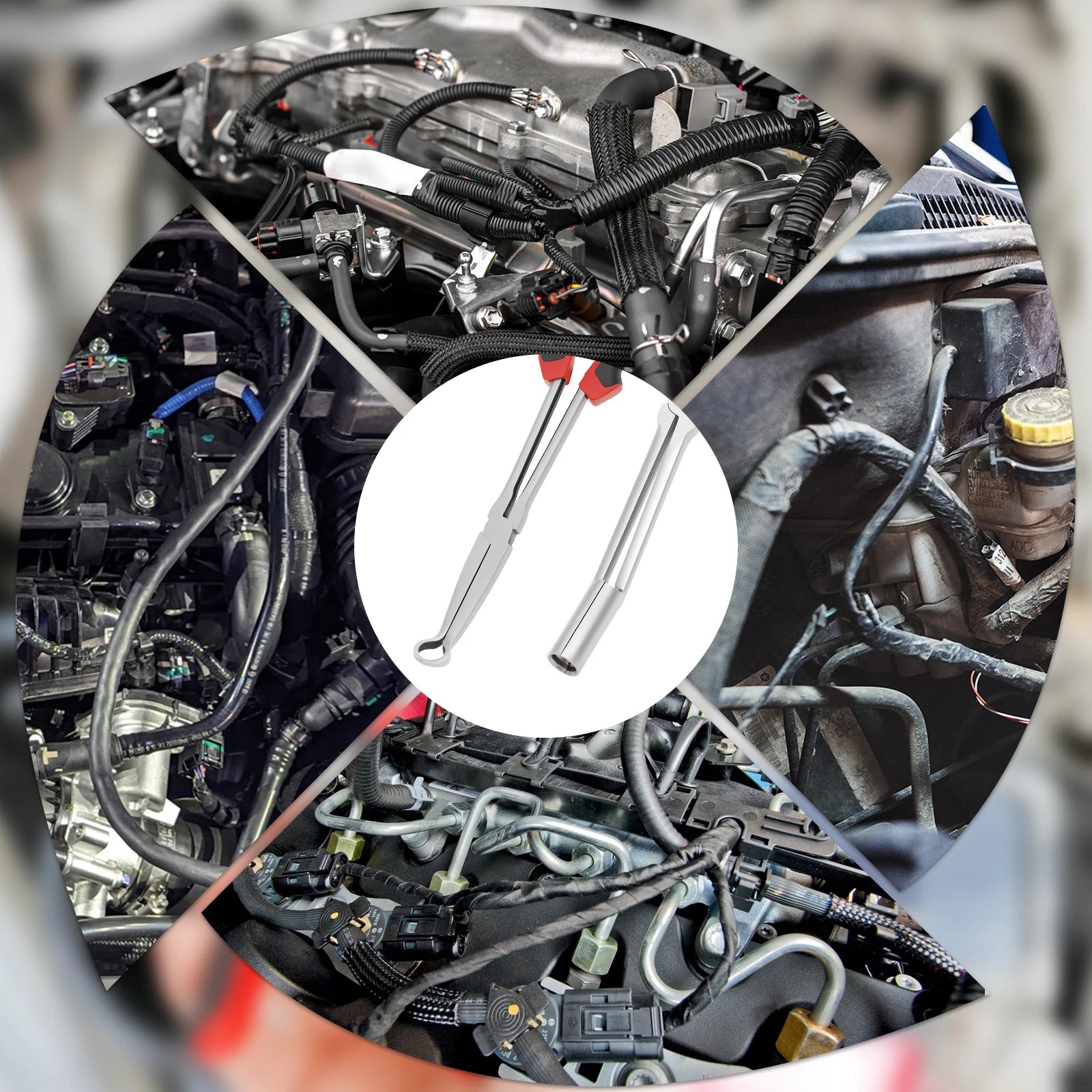 Car Spark Plug Wire Removal Pliers Tool Sleeve Type Spark Plug Puller and Round Spark Plug Pliers Spark Wire Removing Puller