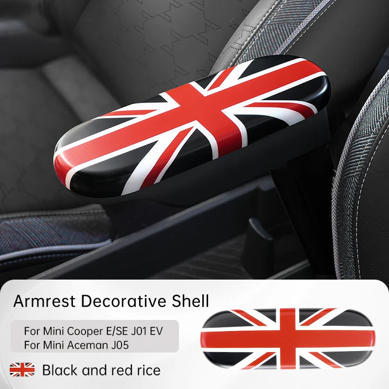 Car Central Control Armrest Decorative Protective Shell For Mini Electric Cooper E/SE J01 EV J05 Aceman Car Interior Accessories