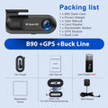 Hidden Dash Cam 2K Car Video Recorder HD Night Vision APP Control Support GPS Parking Monitoring Driving Recorder