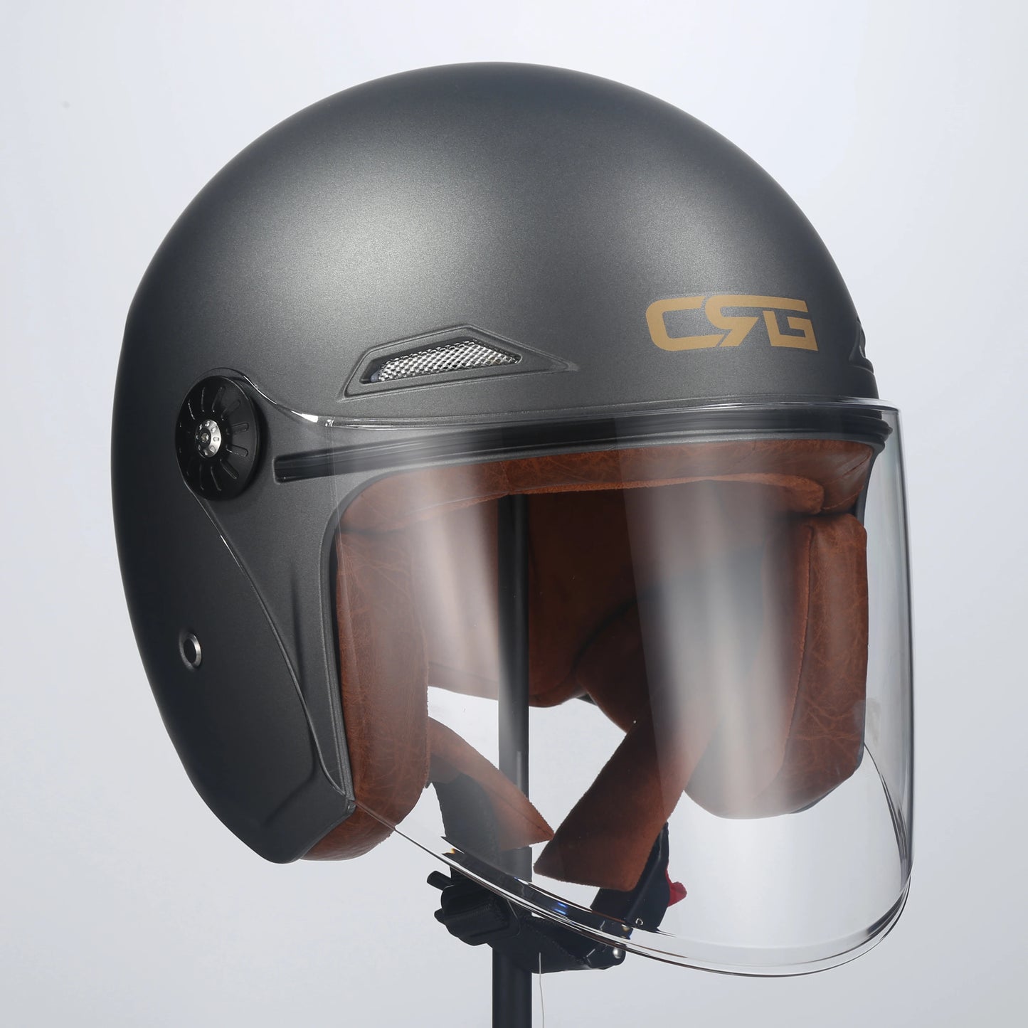 Motorcycle Half Helmet Scooter Vintage Fiberglass Casco Moto Open Face Retro Capacete Casque 3C DOT Certified