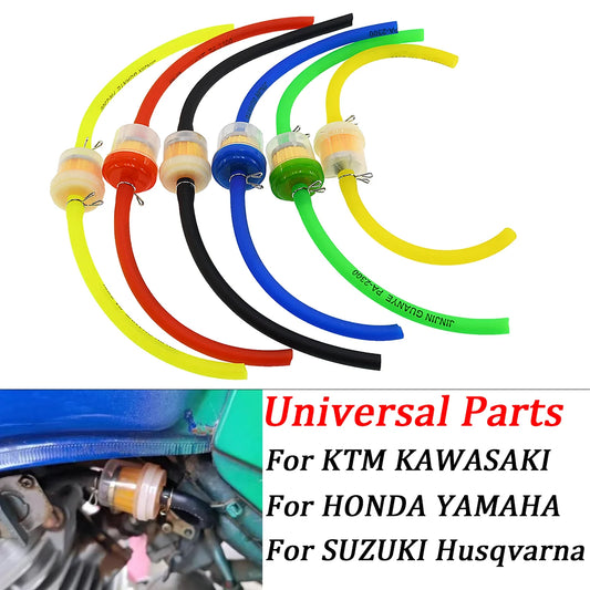 Motorcycle Gas Fuel Filters and Fuel Pipe For 49cc 50cc 110cc 125cc Moped Scooter ATV Go Kart Motocross Dirt Pit Bike Universal