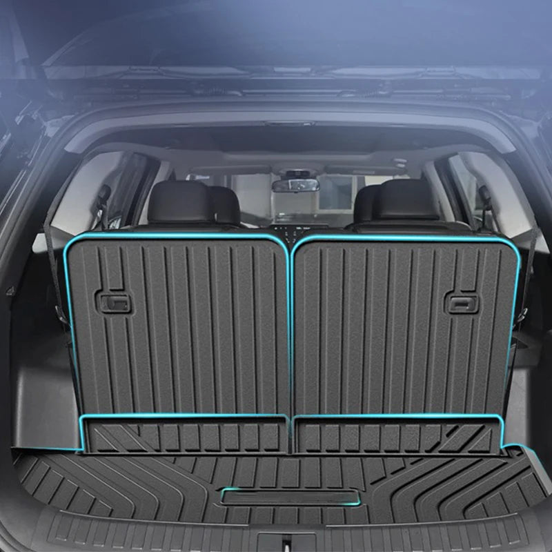 Car trunk protection pad rear seat backrest pad suitable for 5-seater 6-seater 7-seater For Hyundai Santa Fe MX5 2024 2025 2026