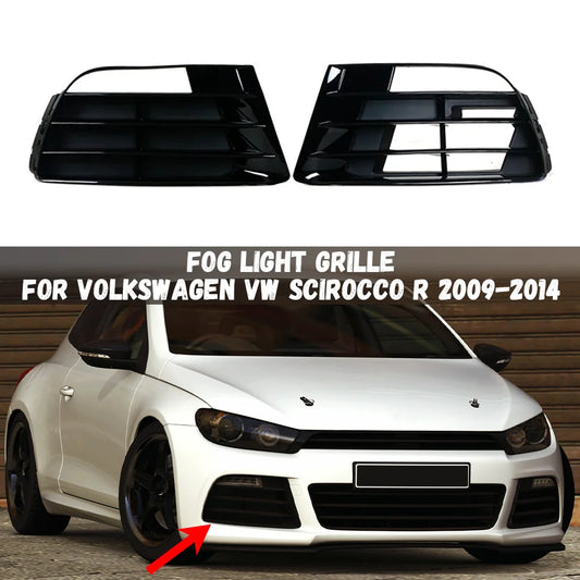 Car Front Bumper Fog Light Grille Fog Lamp Cover Frame For Volkswagen VW Scirocco R 2009 2010 2011 2012 2013 2014