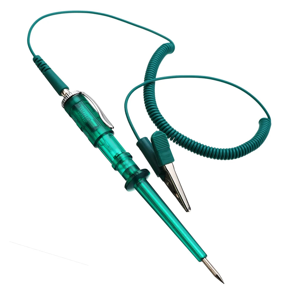 Auto Truck Voltage Circuit Tester 6V 12V 24V DC Digital Display Long Probe Pen Light Bulb Automobile Diagnostic Tool Auto Repair