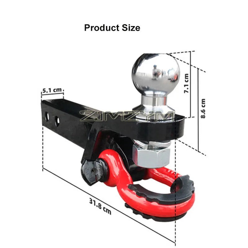 Trailer Hitch for 2 inch Receiver Accessory Premium Vehicle Breakdown for Jeeps Trucks RV High Performance U Shackle Towing Hook