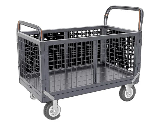 Flatbed Trucks Porters Household Trolleys Fenced Off Pick Up Courier Trailers Portable Folding Trolleys To Pull Goods