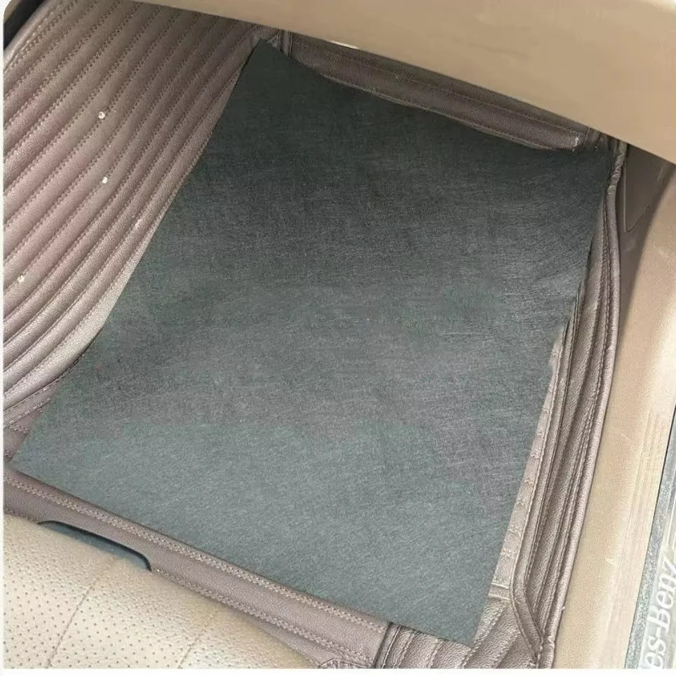 10pcs Disposable Car Foot Mats Portable Felt Vehicle Folding Floor Mats Car Foot Pad Paper Anti-Dirty Car Accessories