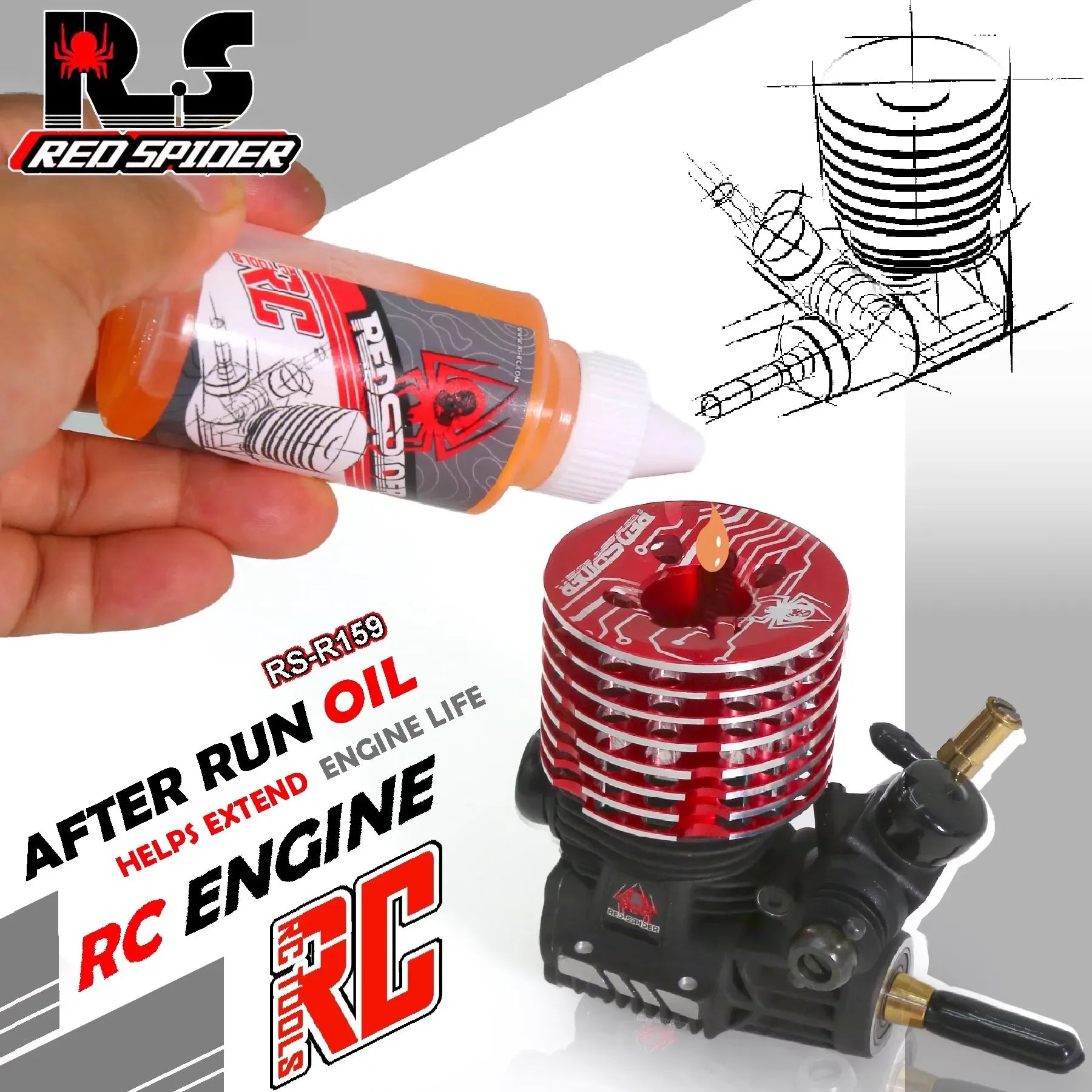 RC Car Airplanes Standard Parts Accessories ENGINE AFTER RUN OIL for 1/8 1/10 Engines