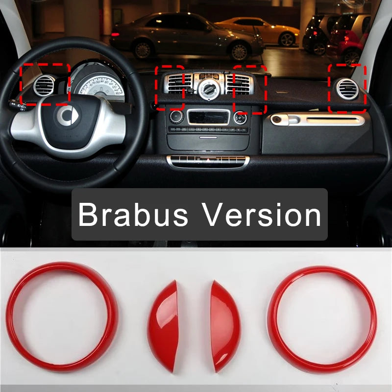 Car Interior Stickers For Smart Brabus 451 Fortwo Accessories Car Styling Steering Wheel Modification Protection Sticker