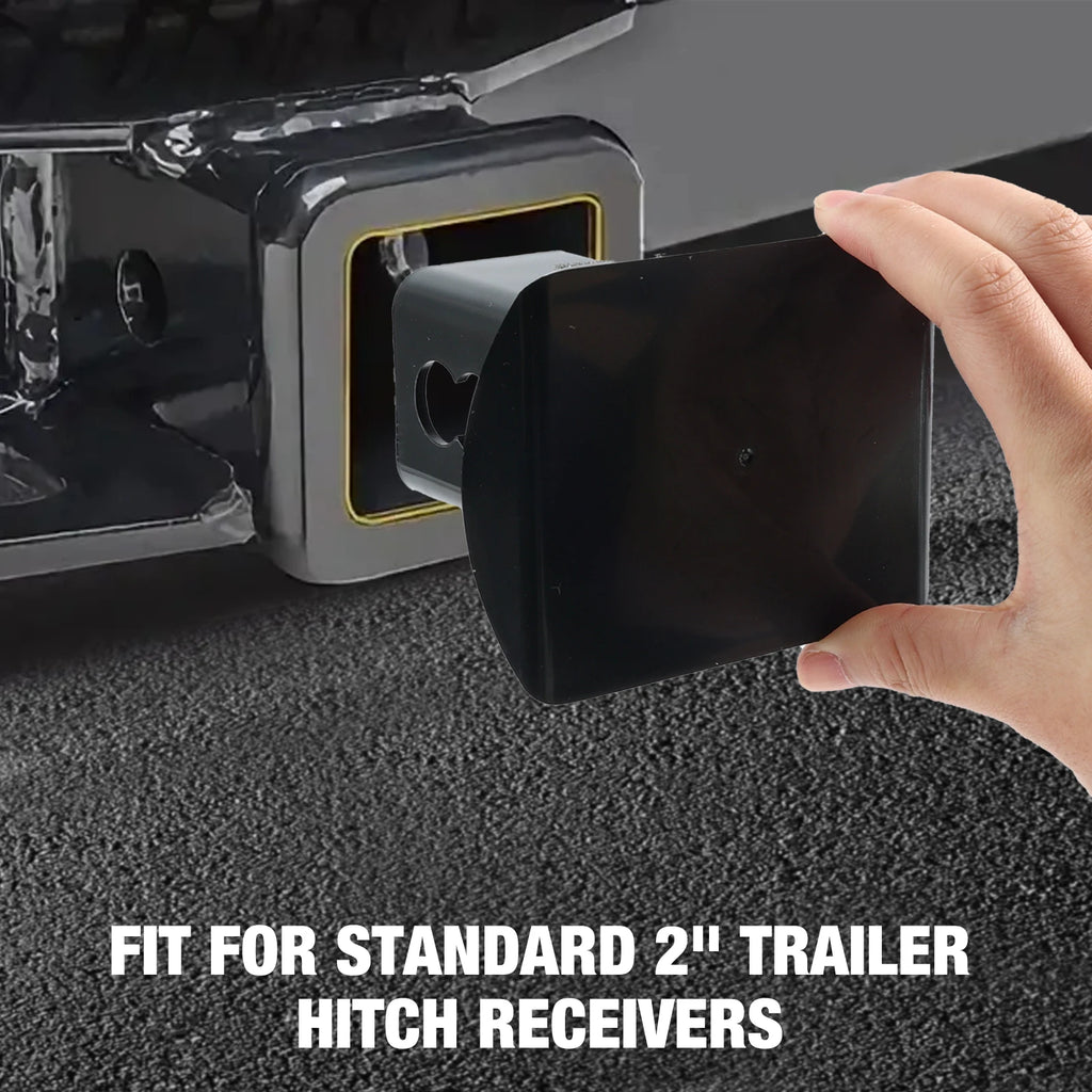 Tow Hitch Cover For Truck Trailer 2" 50mm Suv Receiver Plug Insert Car Styling Cap Towing Hauling Black Hitch Blank Cover Tube