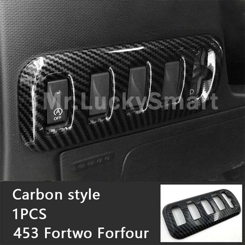 Carbon Car Interior Decoration Accessories ABS Protection Modification Sticker For Smart 453 Fortwo Forfour Car Exterior Styling
