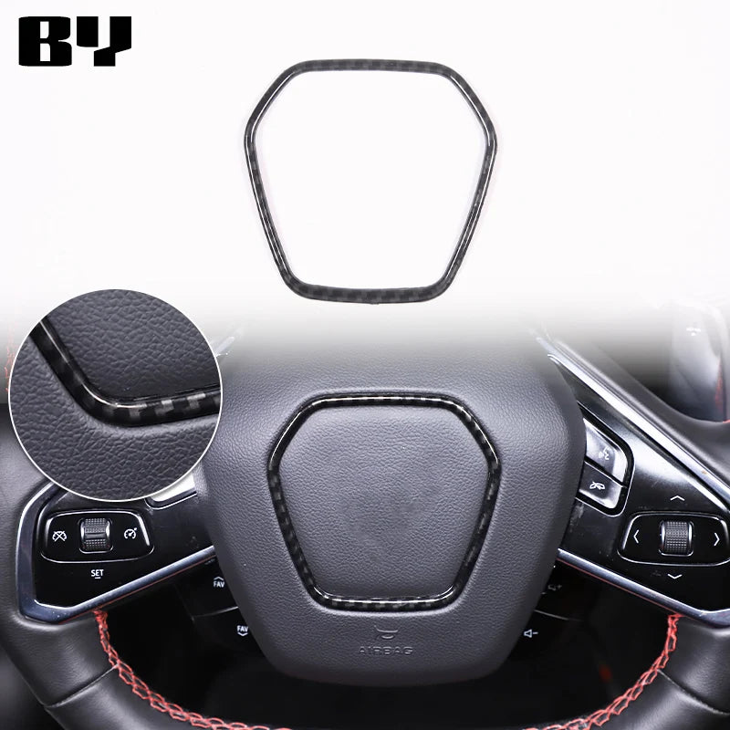 For Chevrolet Corvette C8 2020-2024 Car Accessory ABS Carbon Fiber Car Console Gear Shift Panel Cover door armrest Trim Sticker