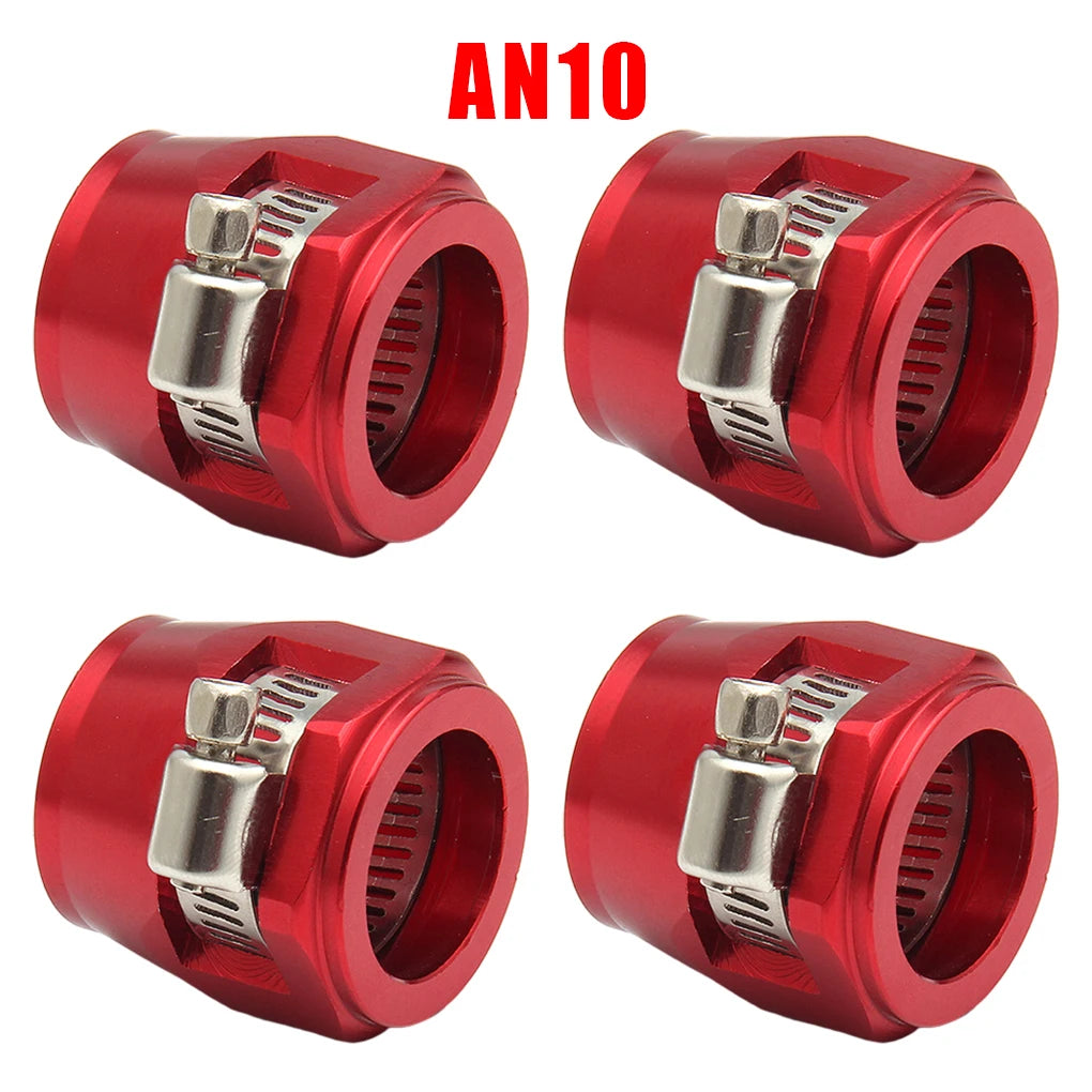 4pc AN4 AN6 AN8 AN10 AN12 Car Hose Finisher Clamp Radiator Modified Fuel Pipe Clip Buckle Universal Hose Clamps Oil End Finisher