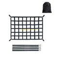 U75F Adjustable Truck Bed Storage Net Reinforced Edges S Hooks For SUVs Pickup Cargo Safety