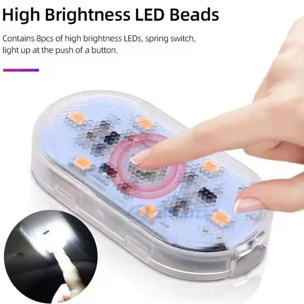 Car LED Touch Lights USB Sensor Rechargeable Reading Light Auto Door Light Roof Ceiling Lamp Car Interior Atmosphere Lamp