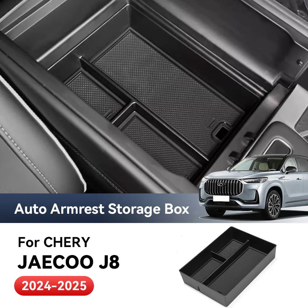 For CHERY JAECOO J8 2024 2025 Car Central Console Armrest Storage Box Organizer box Interior Accessories Stowing Tidying