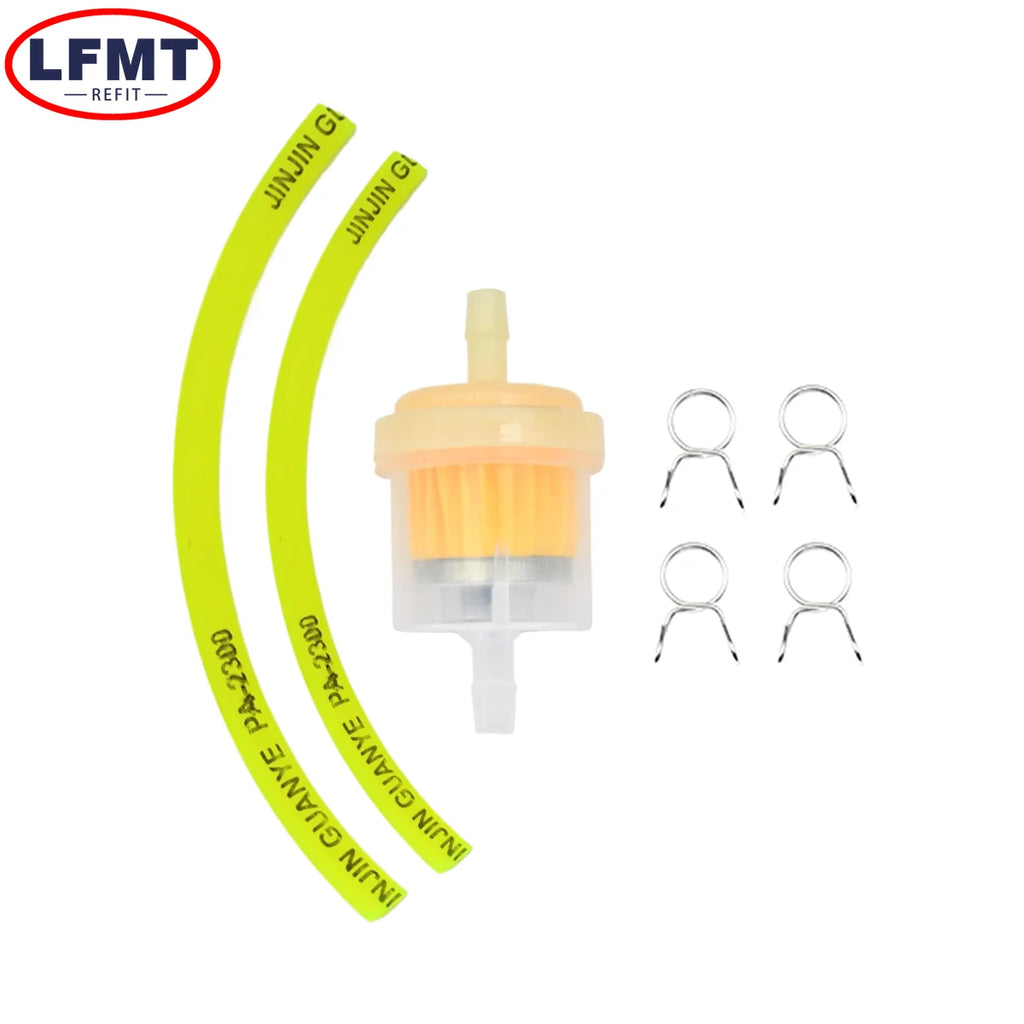 Motorcycle Universal Gas Fuel Filters and Fuel Pipe For 49cc 50cc 110cc 125cc Moped Scooter ATV Go Kart Motocross Dirt Pit Bike