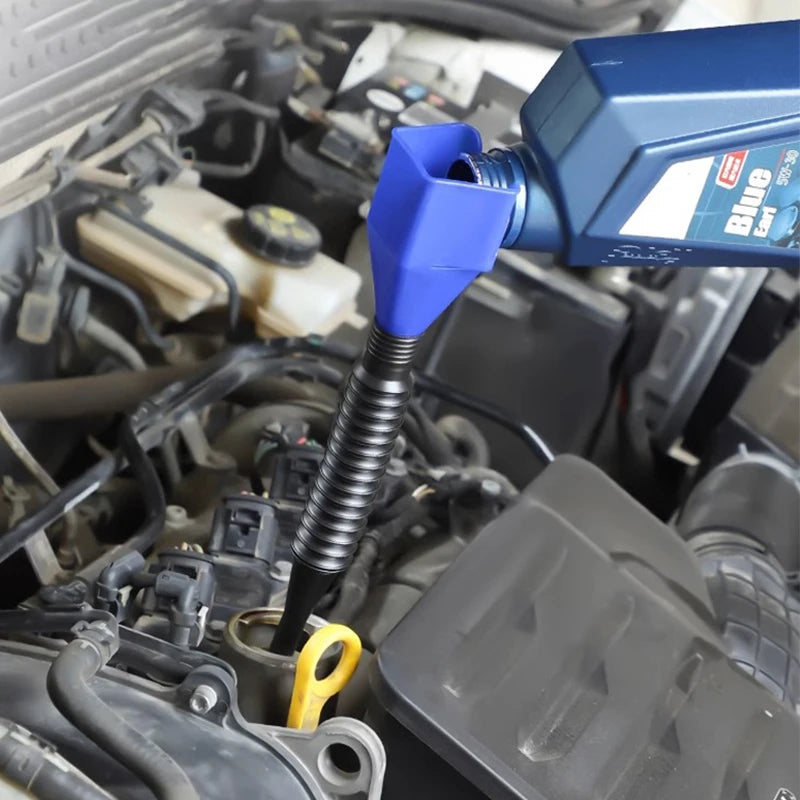 Universal Telescopic Car Refueling Funnel Engine Oil Filter Transfer Funnels Foldable Portable Funnels Accessories