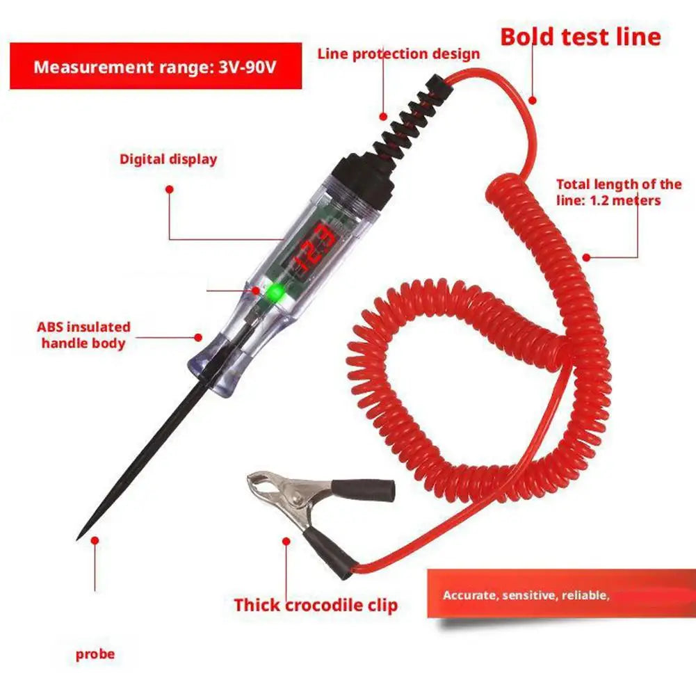 6V 12V 24V Car Truck Voltage Circuit Tester Auto Car Diagnostic Probe Test Pen Light Bulb Electric Measuring Pen Repair Tools
