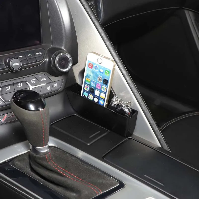 For Chevrolet Corvette C7 2014-2019 ABS Car Center Console Gear Shift Side Storage Box Organizer Tray Car Interior Accessories