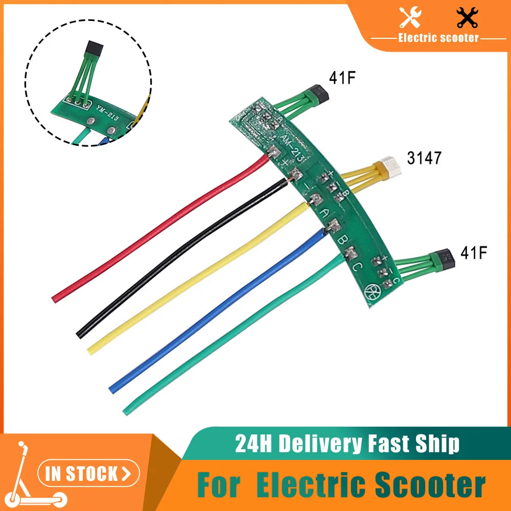 Ebike Electric Scooter Hall Sensor 3147 41F 213 PCB Board Cable Replacement Parts 60 Degrees Electric Vehicles Wheel Motor Parts