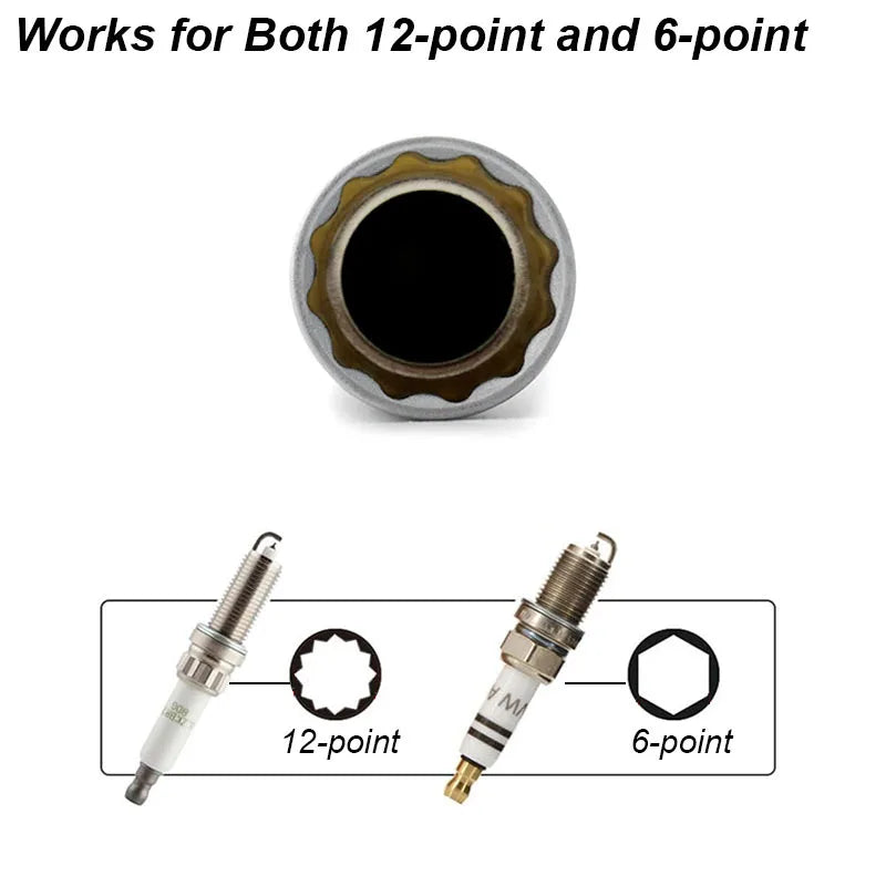 Spark Plug Socket Wrench Adapter 14mm 16mm Install Replace Repair Kit Swivel Torque Magnetic Remove Removal Gap Tool Car AUTO