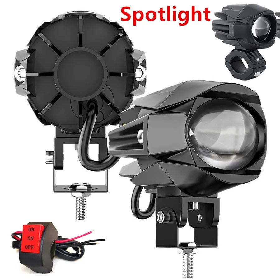 LED Car Motorcycle Spotlight  Headlight Fog Blast Lights Accessories  Auxiliary Spot Work Lights Accessories for Truck Car ATV