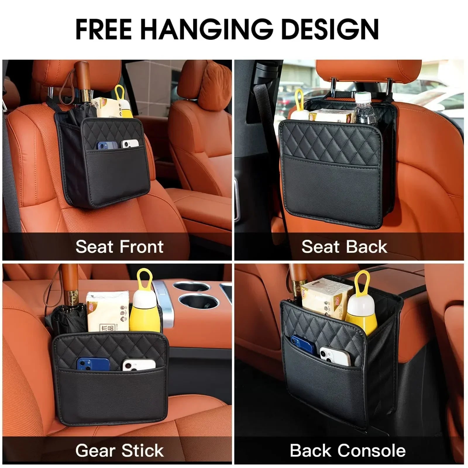 Car Backseat Storage Box Car Organizer Auto Waterproof Phone Pocket Pouch Car Back Seat Organizer Protector Hanging Storage Bag