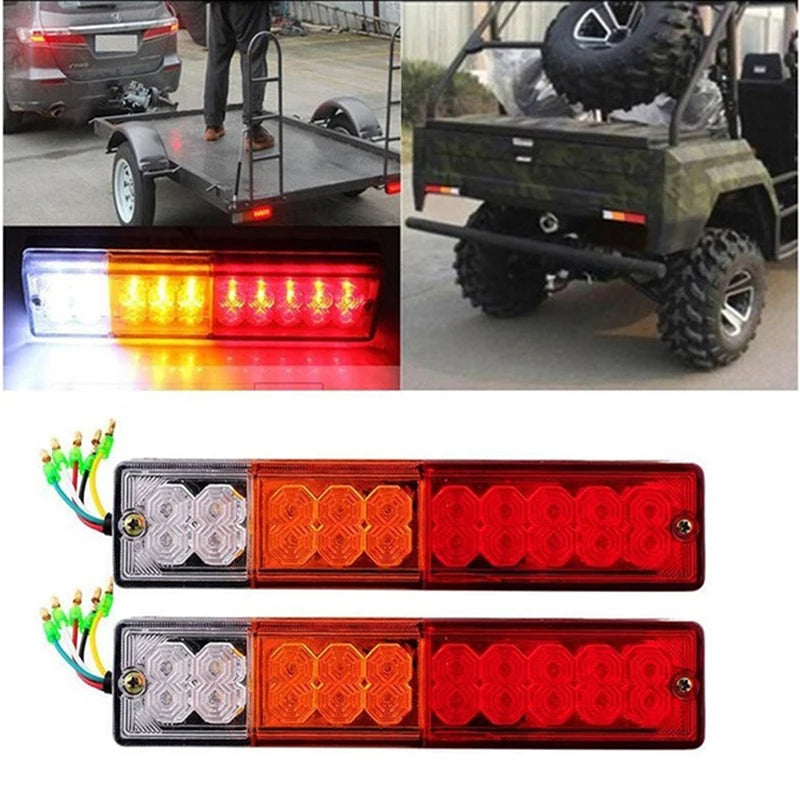 20-LED Tail Light for Cars, Trucks, and Trailers Rear Stop, Reverse, and Turn Signal Indicator Lamp